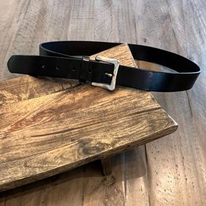 Women's Black Leather Belt by The Gap